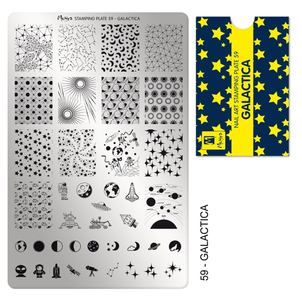 Moyra Galactica-59 Nail stamping plate